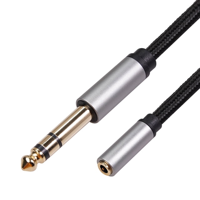 Kuymtek Cable de audio macho de 6,35 mm a hembra de 3,5 mm para auriculares de piano de guitarra (1,5 m) Kuymtek Componentes de la computadora