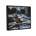 thumbnail image 4 of Stupell Industries Pheasant in Snowy Woods Animals & Insects Painting Black Floater Framed Canvas Art Print Wall Art, 21 x 17, 4 of 10