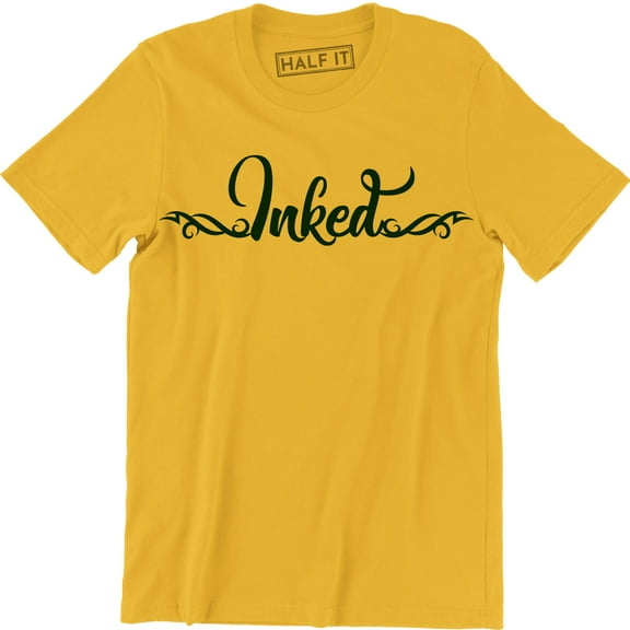 Adults INKED Stamp Tattooist Tattoo Convention Printed Men's T-Shirt