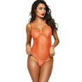 thumbnail image 3 of Women Floral Embroidery See Through Comfortable Bodysuit Plus Size, 3 of 5