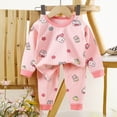 thumbnail image 2 of HCNTES Baby Girl Clothes Winter Toddler Baby Girl Clothes 6 12 18 24 Months 2T 3T 4T 5T 6T Outfits Long Sleeves Sweatshirt Tops Pants Set, 2 of 3