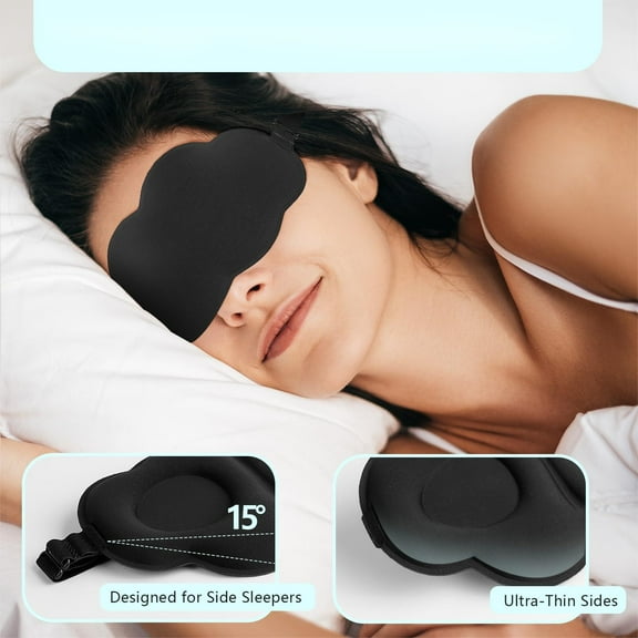 Unisex 3D Sleep for Blocking Light Pressure Comfort Ideal for Meditation Rest Travel