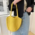 thumbnail image 1 of Bolso de mano para mujer, bolso de cubo, bolso de mano de verano, bolso de mano tejido para playa, bolso de mano para mujer (amarillo), 1 of 6