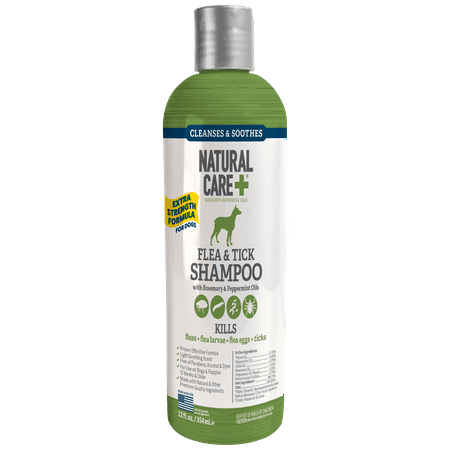 Natural Care Flea and Tick Dog Shampoo | Flea Treatment for Dogs | Flea Killer with Certified Natural Oils | 12 (Best Tick Killer For Cats)