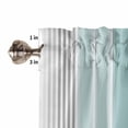 thumbnail image 5 of Half Window Curtains 24 Inches Long, Aqua Gray Stripes Window Treatment Curtain Drapes, Minimalist Gradient Lines Aesthetic Short Curtains Tiers for Kitchen Over Sink, 27.5"x24", 2 Panels, 5 of 7