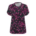 thumbnail image 6 of JTZGDY Plus Size Womens Summer Tops Vintage Printed Short Sleeve Round Neck Graphic T-Shirts Loose Fit Blouses Trendy Oversized Soft Cotton Tees Multicolor#08 XXL, 6 of 6