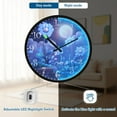 thumbnail image 5 of Voice Activated Clock with Glow Light 12 Inch Large Silent Wall Clock Battery Operated for Home Decor Glowing Flowers, 5 of 8
