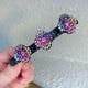 thumbnail image 5 of Diademas con horquillas de diamantes de imitación, varillas para el pelo trenzadas, pasadores para flequillo en la frente (violeta) Likrtyny Libre de BPA, 5 of 9