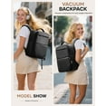 thumbnail image 4 of Air Seal Travel Backpack Vacuum Compression Backpack Travel with Pump, Vacpack Vacuum Seal Carry on Backpack for Traveling Airline Approved, Waterproof Airpack Laptop Backpack 17 Inch Airback Black, 4 of 11