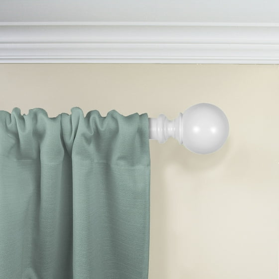 Mainstays 1 Diameter Decorative Curtain Rod With Ball Finial Mainstays 1 Diameter Decorative Curtain Rod With Ball Finial Com