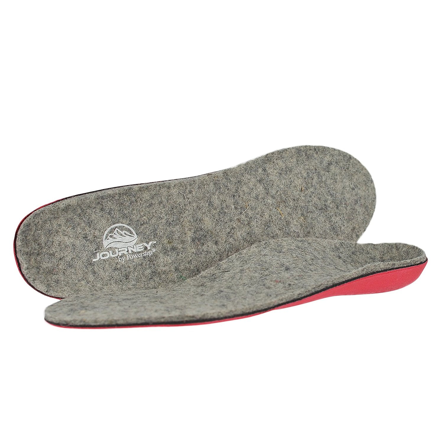 Wool 5055 Grey Unisex Insoles Size E., SemiRigid Arch Support By