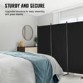 thumbnail image 5 of VEVOR Room Divider, 4 Panel Room Divider, Folding Privacy Screen and Portable Partition Divider for Room Separation, Freestanding Room Partitions for Office, Bedroom, Study, Black, 5 of 10