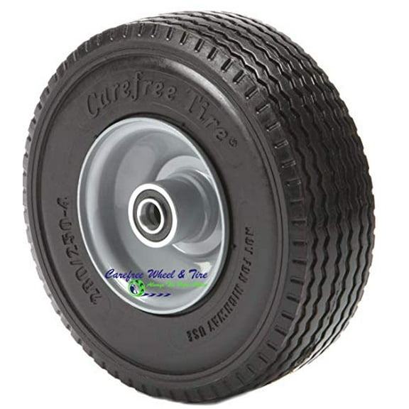 280/250-4 (9" x 3") Carefree Wheel Assembly (WIDE) with 3 1/4" Center Hub and 1/2" Precision Bearings