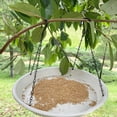 thumbnail image 7 of Outdoor Hanging Metal Wild Bird Feeder Tray Heavy Duty Chain Suspended Water Platform Decorative Bird Feeding Dish for Backyard Patio Tree Garden Ornament, 7 of 7