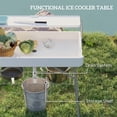 thumbnail image 2 of  Portable Folding Camping Ice Cooler Table with Sink & Shelf, Multifunctional Outdoor Dining Table, 2 of 7