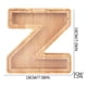 thumbnail image 3 of Hucha de madera personalizada con nombre y veintiséis letras en inglés., 3 of 5