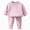 Purple, variant on ITSAME Girls 2 Piece Outfit Fleece-Lined Long Sleeve Crewneck Pullover and Pants Fall Winter Warm Loungewear Set Size 5T