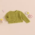 thumbnail image 3 of Toddler Girls Knit Cardigan  Long Sleeve Round Neck Button Sweater, 3 of 9
