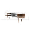 thumbnail image 3 of Utopia 70.47" TV Stand with Splayed Wooden Legs and 4 Shelves in White Gloss and Maple Cream, 3 of 6