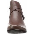 thumbnail image 7 of CASSANDRA Womens Brown Leather Zip Up Ankle Boots, 7 of 7