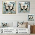 thumbnail image 4 of Designart "Cityscape Butterfly Street Art Highlights I" Animals Butterfly Floater Framed Canvas Prints, 4 of 5