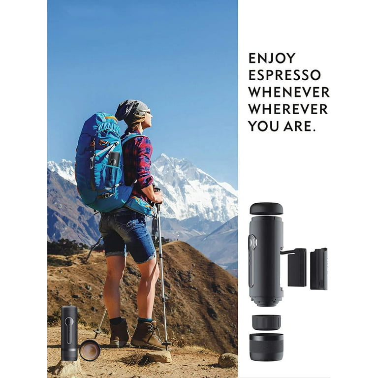  CONQUECO Portable Coffee Maker: 12V Travel Espresso Machine, 15  Bar Pressure Rechargeable Battery Heating Water with Organize Case for  Camping, Driving, Home and Office : Home & Kitchen