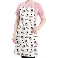 thumbnail image 5 of White Cow Moo Pattern Apron-Garden Aprons for Women with Pockets-Cotton Linen Waterproof Kitchen Cooking Gardening Aprons Adjustable for Kitchen,Cooking,BBQ and Salon 33x27 Inch, 5 of 7