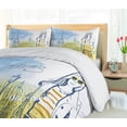 thumbnail image 5 of Ambesonne Paris Duvet Cover Set, Girl at the Eiffel Tower, 2-Calking, Yellow Slate Blue, 5 of 7