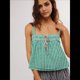 thumbnail image 4 of Camiseta Sin Mangas Y2K para Mujer, con Tirantes Finos, Peplum, Sin Mangas, con Lazo en la Parte Delantera y Bajo con Volantes, Ropa de Calle. Verde Esmeralda XL, 4 of 8
