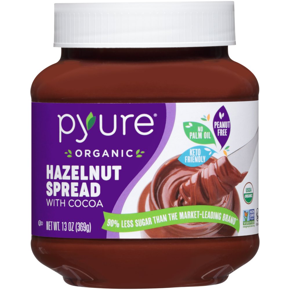 Pyure Organic Hazelnut Spread with Cocoa, 13 oz