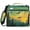 Green and Yellow Sunset, variant on Zipper Binder with Shoulder Strap 2 inch 3 Ring Waterproof File Folder Organizer Bag 500 Sheet White Butterflies Pattern