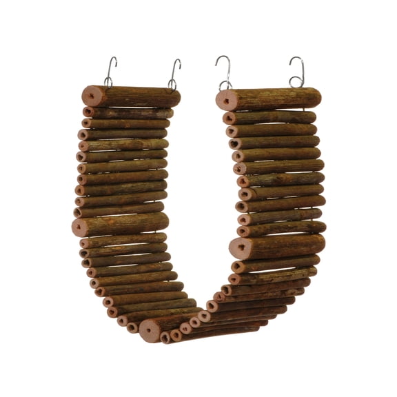 Prevue Pet Products Natural Large Wonder Walk Bird & Small Animal Ladder - Wooden Cage Accessories for Climbing, Exercise, Hanging Activity Bridge for Birds, Hamsters, Gerbils & Mice