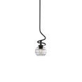 thumbnail image 1 of Capri Stem Mini Pendant With Hang Straight Swivel Shown In Matte Black Finish With 6" Clear Ribbed Glass, 1 of 1