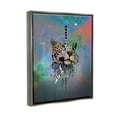 thumbnail image 3 of Stupell Industries Fractal Dreamcatcher Jaguar Graphic Art Luster Gray Floating Framed Canvas Print Wall Art, Design by Karin Roberts, 3 of 6
