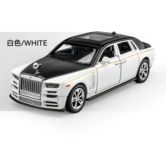1:36 Scale Rolls-Royce Phantom Diecast Alloy Pull Back Car Collectable Toy Gifts for Children White