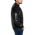 thumbnail image 4 of X RAY Jeans Mens Shiny PU Jacket with Faux Suede Detailing with Faux Shearling Lining, Black/Black, M, 4 of 9