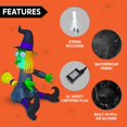 thumbnail image 5 of Joiedomi 4 FT Tall Halloween Inflatable Witch Crashing Into Tree with Build-in LEDs Blow Up Inflatables for Halloween Party Indoor,Outdoor,Yard,Garden,Lawn Decorations, 5 of 7