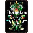 thumbnail image 1 of Chapa Heineken Metal Vintage Pintura Hierro Rectangular Barra Pared 20x30cm, 1 of 9