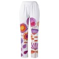 thumbnail image 4 of Azrian Women's Summer Casual Loose Cotton Linen Pocket Pants Women's Summer Printed Cotton Pocket Straight Sleeve Casual Elastic Waist Loose Length Pants, 4 of 5