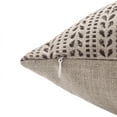 thumbnail image 3 of Fabdivine Block Print Throw Pillow Cover, 26x26 Inch Thick Linen Decorative Cushion Cover, Floral Print Boho Design Chocolate Pillow Cover for Sofa and Couch, 3 of 5