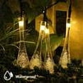 thumbnail image 4 of Guirnalda de luces solares para exterior, guirnalda de luces solares para balcón de 6,5 m con 30 bolas de cristal LED, 8 modos, IP44 resistente al agua, guirnalda de luces solares para jardín,, 4 of 6