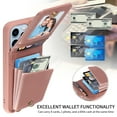 thumbnail image 3 of SaniMore RFID Blocking Wallet Case for iPhone 13 Pro, Crossbody Zipper Purse Case for Women/Girls, Wrist Strap PU Leather Card Holder Kickstand Cover for Apple iPhone 13 Pro, Rosegold, 3 of 9
