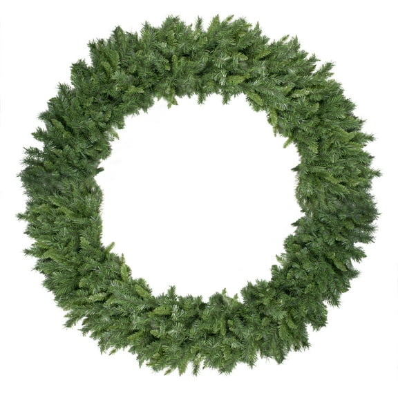 Northlight Foliage PVC Unlit Spiral Wreath, 60" (Green)