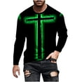 thumbnail image 1 of Birdeem T-Shirts à Manches Longues pour Hommes, T-Shirts Décontractés à Col Rond, Chandail à Manches Longues, T-Shirt à Rayures Imprimées, Blouse, Hauts, T-Shirts à Manches Longues pour Hommes, 1 of 5