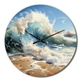 thumbnail image 2 of Designart "Beach Photo Coastal Euphony V" Nautical & Beach Oversized Wall Clock, 2 of 5