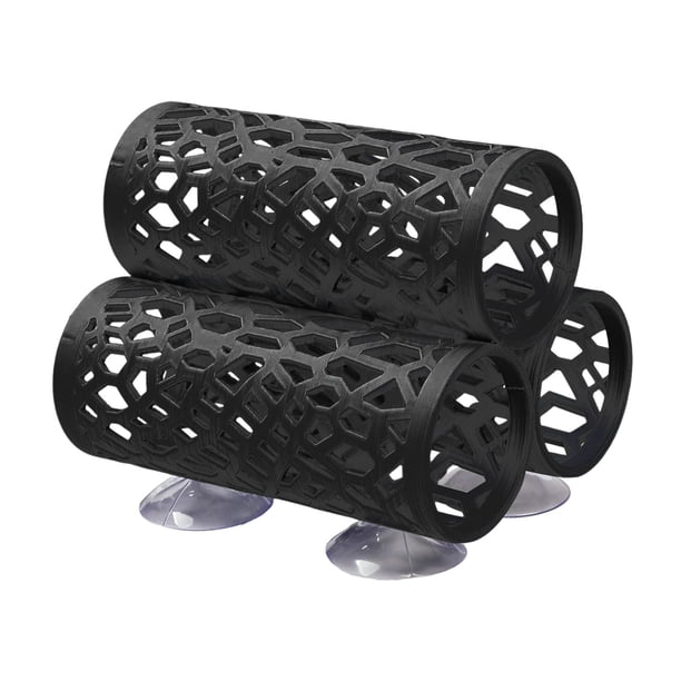Túnel 3 en 1 para peces Betta, decoración para acuario, escondite para peces pequeños, hamaca para Betta con ventosas, tubo de descanso y juego para Betta, guppies, tetras neón