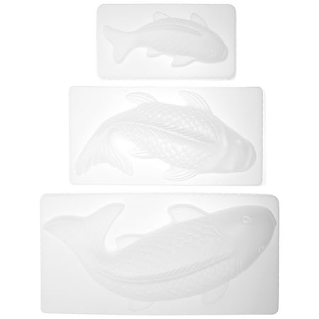 

NUOLUX 3Pcs Premium Jelly Mold Cake Baking Molds Fish Shape Design Rice Cake Molds