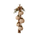 thumbnail image 7 of CHJK Rustic White Pumpkin Hanging Swag, 5 Pumpkin Fall Wall & Door Decor, Distressed Wooden Pumpkins with Plaid Bow for Farmhouse Fall Door Decor, 7 of 7