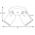 thumbnail image 2 of Progress Lighting P6149-09 Directional 50W 2-Light Medium E-26 Base Track Light - Brushed Nickel, 2 of 2