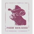 thumbnail image 5 of Cowboy Pig "Piggin' Back Rides" Adult Vivid White Crew Neck Short Sleeve Top-3XL, 5 of 6